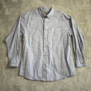 Ariat Dress Shirt Men's XL Button Down Blue White‎ Long Sleeve Classic Western